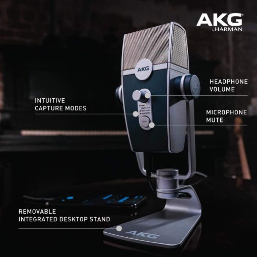 Monitores de Referencia Compactos para Escritorio J BL Professional 1 Series 104-BT con Bluetooth, Negro, Vendido como Par con AKG Pro Audio Lyra Ultra-HD, Cuatro Modos de Captura, Microfono USB-C - Imagen 6