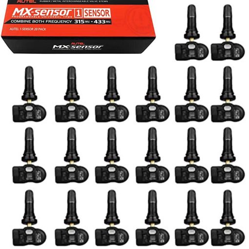 Autel MaxiTPMS MX Sensor 20pcs Pack Rubber Stem 315/433MHz TPMS Sensor Universal Tire Sensor Programmed by TPMS Tool TS401 TS408 TS508 TS601 TS608 MK808TS MX808TS MS906TS ITS600
