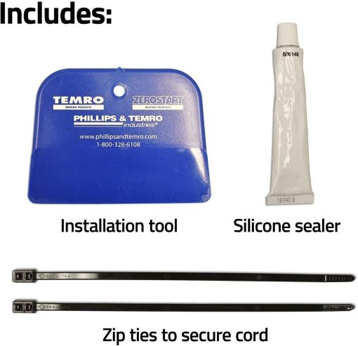 Calentador de almohadilla de silicona Zerostart 3400031 para aceite de motor, fluido de transmision, deposito y fluido hidraulico, 3" (7.6 cm) de diametro | Aprobado por CSA | 120 voltios | 125 vatios - Imagen 4