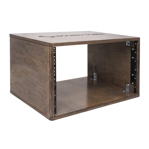 Sound Town DIY 6U Studio Rack con Madera Contrachapada de Abedul Solido, Marron Envejecido (SDRK-Y6B) - Imagen 2
