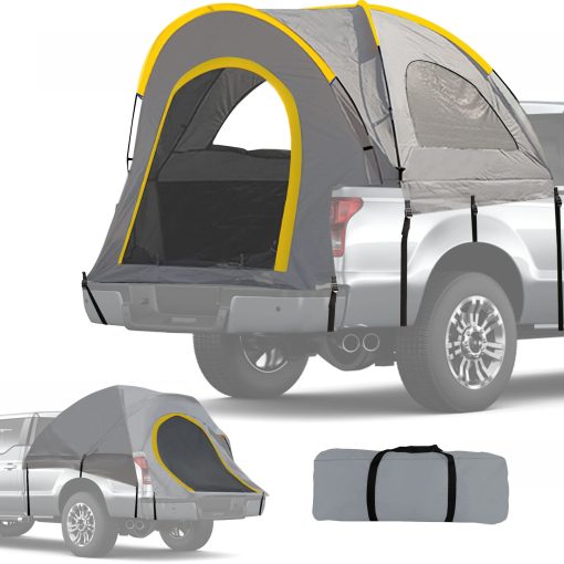 Casa de Campamento para Camioneta Pickup DOBEWOW, Doble Capa Impermeable PU2000mm para 2 Personas, Preferida para Acampar en Toyota Tundra, Tienda para Cama de Camioneta, Tienda Portatil para Cama de Camioneta, Resistente Carcasa de Camioneta