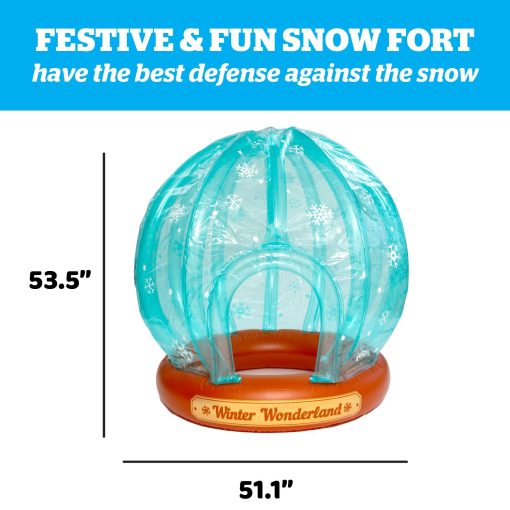 BigMouth Inc Globo de Nieve Inflable - Fuerte de Nieve Inflable con Entrada - Decoraciones Navidenas para Patio, Cuarto de Ninos - Interior y Exterior - Imagen 4