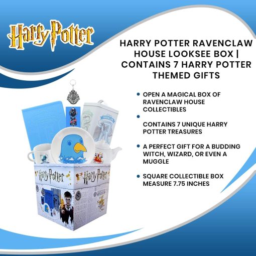 Caja LookSee de Casa Ravenclaw de Harry Potter | Contiene 7 Regalos Oficiales Tematicos de Harry Potter Incluyendo Cuadernos, Imanes, y Mas | Caja de Regalo Cuadrada Mide 7.75 Pulgadas - Imagen 7