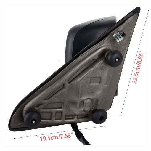 Espejo Lateral ZAPOSTS para reemplazo apto para Dodge Ram 1500 3500 2011-2013 Ram 2500 2011-2015 Dodge Ram 1500 2009-2010 Negro Calentado con Luz de Señal Manual Abatible Espejo del Lado del Pasajero - Imagen 2