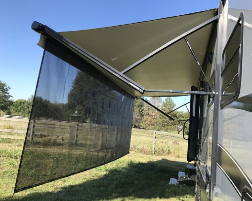 Toldo de Sombra para Caravana RV Tentproinc 9' X 17' 3'' Negro Kit Completo Motorhome Camping Remolque Cobertor de Toldo con Proteccion UV - Garantia de 3 Anos - Imagen 2