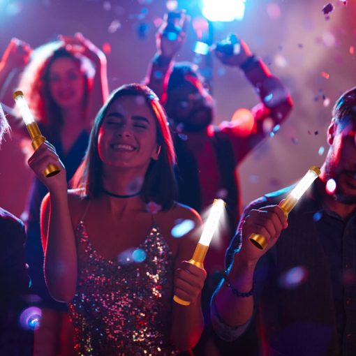 4 Piezas Varita Estroboscopica LED Botella Servicio Sparklers Luz Botella Luz Portatil para Clubes Nocturnos Bodas Fiestas Suministros (Dorado) - Imagen 7