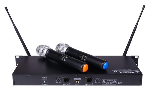 Sistema de Microfono Inalambrico GTD Audio 2x100 Canales Ajustables UHF Ideal para Iglesia, Karaoke, Fiesta Dj, Alcance de 400 pies - Imagen 2