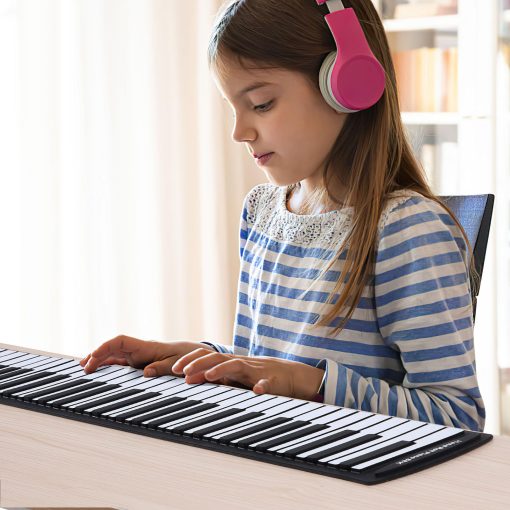 Piano Plegable para Niños Lujex, Teclado Digital Flexible Suave para Principiantes y Niños (Negro-88 teclas) - Imagen 4