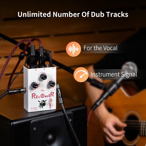 Procesador de Efectos Vocales FLAMMA FV05 con 11 Ranuras de Grabacion 70 Minutos de Capacidad Total de Grabacion Pedal de Efectos para Guitarra Acustica - Imagen 3