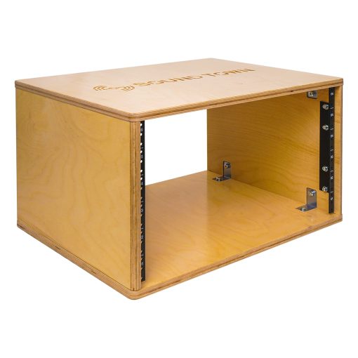 Sound Town DIY 6U Studio Rack con Madera Contrachapada de Abedul Solida, Roble Dorado, Requiere Ensamblaje (SDRK-Y6) - Imagen 2