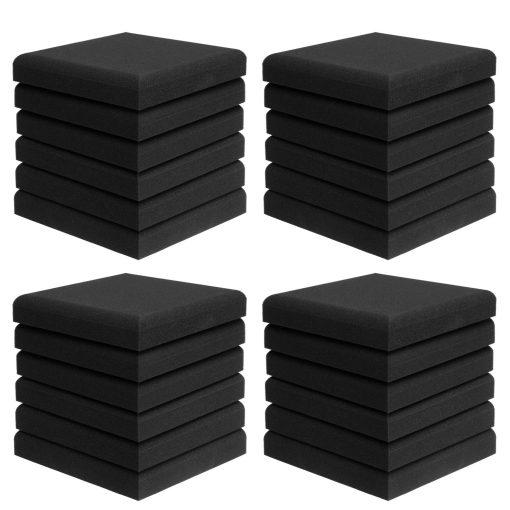 JBER Acoustic Studio Foam, 24 Pack 2" X 12" X 12" Paneles de Espuma Acustica Redonda en Forma de C para Tratamiento de Insonorizacion Pared de Estudio Absorcion de Sonido Aislamiento de Fuego Azulejos de Cuña de Piramide - Imagen 5