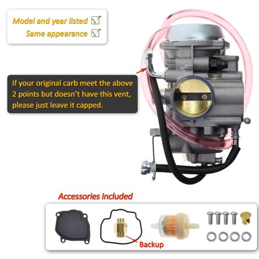Carburador Motorcarb para Arctic Cat 250 300 400 500 1998 1999 2000 2001 2x2 2x4 4x4 ATV Carb 0470-352, 0470-362 - Imagen 7