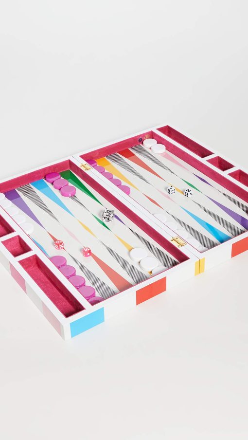 Juego de Backgammon de Ajedrez Arcoiris Jonathan Adler, Multi, Talla unica - Imagen 4