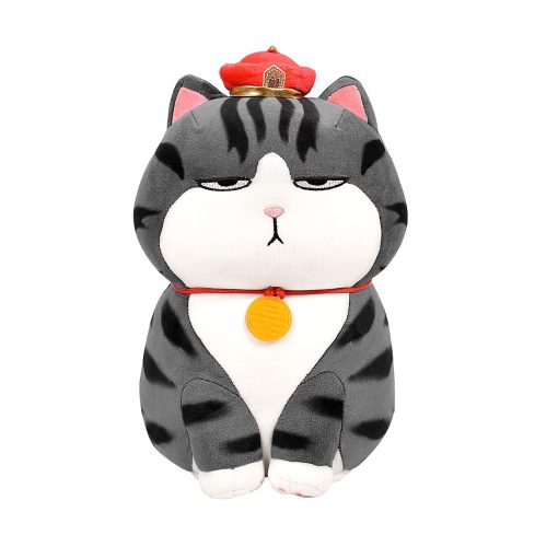 Peluche de Gato MY CAT HATES ME - Muneco de Peluche de Gato Lindo de Dibujos Animados, Juguete de Peluche Suave Cumpleanos para Ninos y Ninas (Gato Agazapado-11.8in)