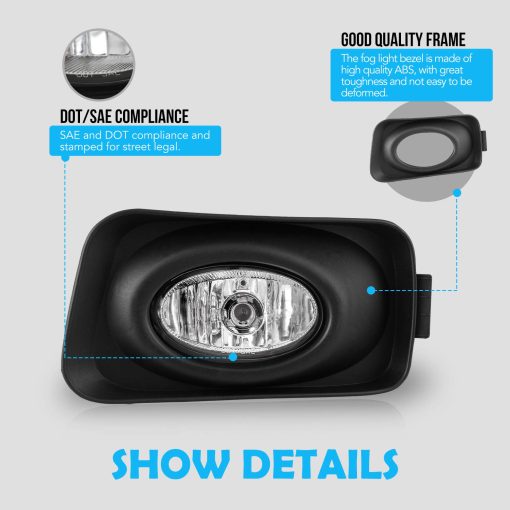 Luces de Niebla AUTOWIKI Para Acura TSX 2004-2005 Conjunto de Luces de Niebla 2PCS Repuesto OEM para Faros de Niebla - Imagen 3