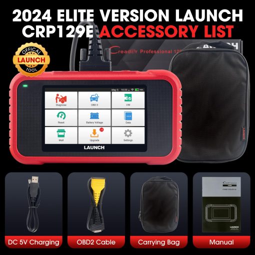 Lanzamiento CRP129E - Nuevo lector de codigos 2023 con reseteo de aceite/EPB/SAS/TPMS/DPF/BMS/Reset de acelerador, codificacion de inyectores, escaner de diagnostico, actualizacion en linea gratuita de por vida, escaner OBD2 de ABS SRS TCM Engine, AUTO VIN + Herramienta TPMS - Imagen 8