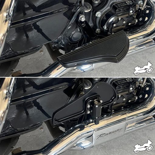 Pendulos negros CNC para pasajeros de Harley con soportes de montaje masculinos para suelo de desafio PEG de Touring FLHX Dyna Sportster XL, reposapies para motocicletas - Imagen 7