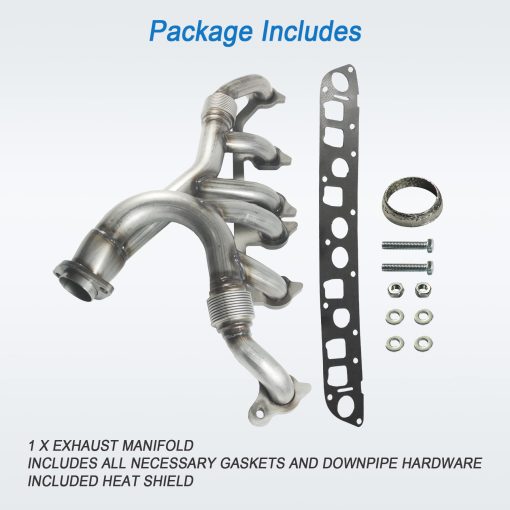 JDMSPEED Nuevo Kit de Colector de Escape de Acero Inoxidable y Junta de Reemplazo para Grand Cherokee Wrangler 4.0L Reemplazo para Jeeps Seleccionar 1991-1999 (Motor 4.0L Solamente) Sustituye 33007072, 4883385 - Imagen 3
