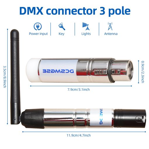 Control de Iluminacion para Escenario Dcsmgse DMX Inalambrico, 6PCS DMX512 DMX Dfi DJ 2.4G Inalambrico 5 Receptor & 1 Transmisor - Imagen 5