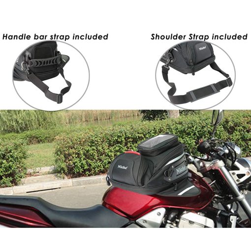 Bolso de deposito magnetico fuerte Niche, expandible e impermeable para motocicleta Yamaha, Kawasaki, Suzuki, Harley, etc. (NMO-2216) - Imagen 2