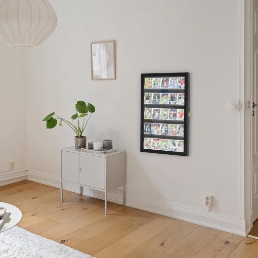 Marco para Baraja de Cartas - Exhibidor de 25 Cubiertas para Montar en Pared (Acabado Negro) - Imagen 8