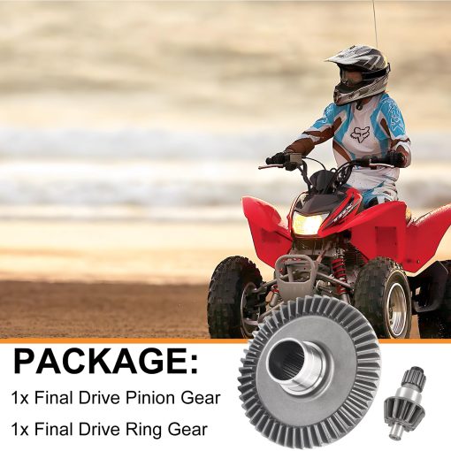 Engranaje del anillo y piñon diferencial trasero para Honda Recon Sportrax 250 TRX250 TE TM EX TRX250X 1997-2023 - Imagen 3
