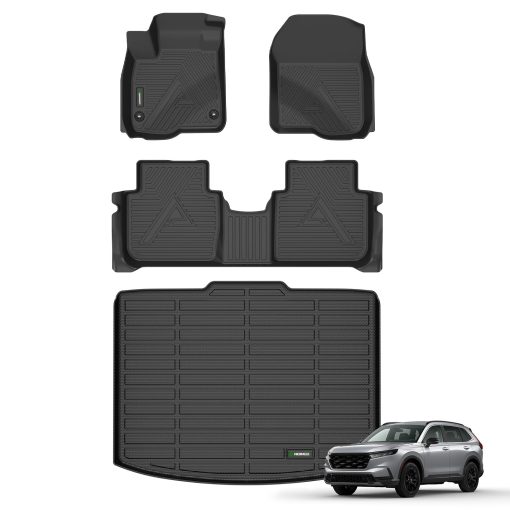 Juego de tapetes y protector de carga ANBINGO para Honda CRV 2023 2024 2025 (No Hibrido) para CR-V LX | EX | EX-L, Proteccion para todo clima, Tapetes de piso automotriz de TPE, Bandeja de carga en la posicion mas baja