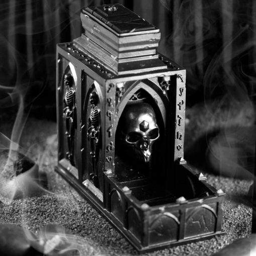 Torre de Dados KING OF CRITS Tomb of The Lich | Torre de Dados de Craneo Tematico de Necromante No-Muerto de Resina Solida para Juegos de Mesa de DND MTG Halloween Escalofriantes