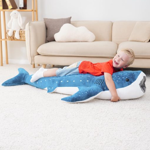 Peluche de tiburon ballena gigante de 48 pulgadas Mukouxun, juguete de felpa de tiburon ballena realista, grandes peluches de tiburon ballena enormes, peluches de ballenas grandes - Imagen 5