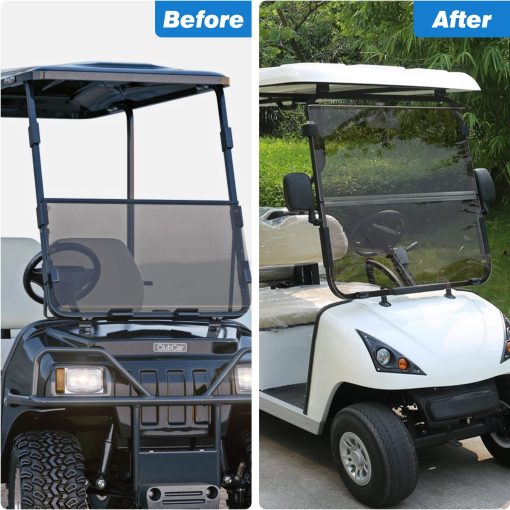 Parabrisas tintado Compatible con Club Car DS 1982-2000.5 Golf Cart DS Modelo Down Windshield resistente al impacto - Imagen 5