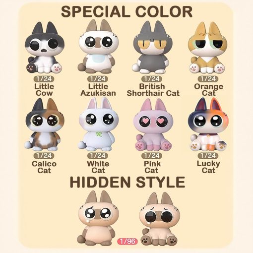 BEEMAI Nobeko Azukisan Mini Bean Series Blind Box 8-Box Set, Contiene 24 Figuras Sin Repetir - Imagen 3