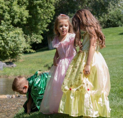 Disfraz de Princesa Amarilla Little Adventures Deluxe Beauty (X-Large Edad 7-9) - Vestido Lavable a Maquina para Jugar y Fiestas Infantiles sin Brillantina - Imagen 7