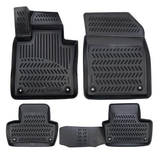 Tapetes para Auto Compatibles con Volvo XC60 2018 2019 2020 2021 2022 2023, Tapetes para Todo Clima, Tapetes para Auto a Prueba de Agua, Material TPE, Juego de 4