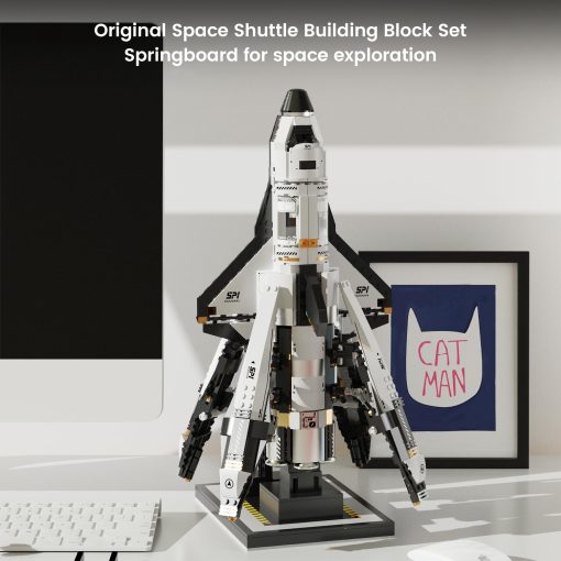 Set de Construccion de Lanzadera de Exploracion Espacial VannMold 17" de Alto con Lanzamiento de Satelite y 2 Maneras de Exhibicion, Juguetes de Lanzadera Espacial STEM para Ninos Ninas Mayores de 8 y Adultos(1274 Piezas) - Imagen 5