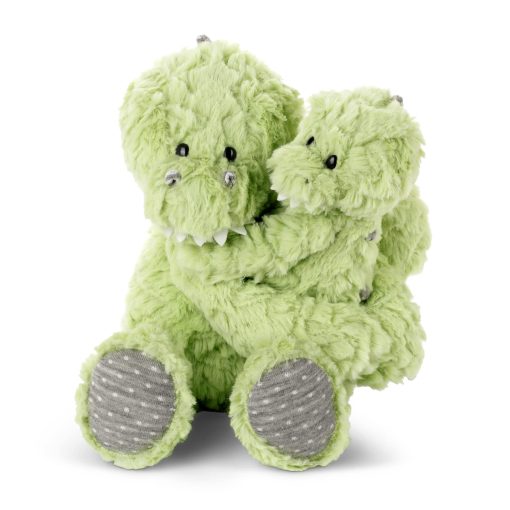 DEMDACO Dinosaur Mom and Baby 8.5 Pulgadas Verde y Gris Peluche de Ninos de Poliester - Imagen 3