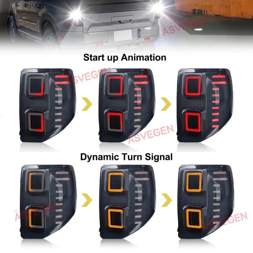 Luces Traseras LED ASVEGEN para Ford Bronco Sport 2021-2023, Senales de Giro Secuenciales Animacion de Encendido DRL Juego de Lamparas Traseras - Imagen 4