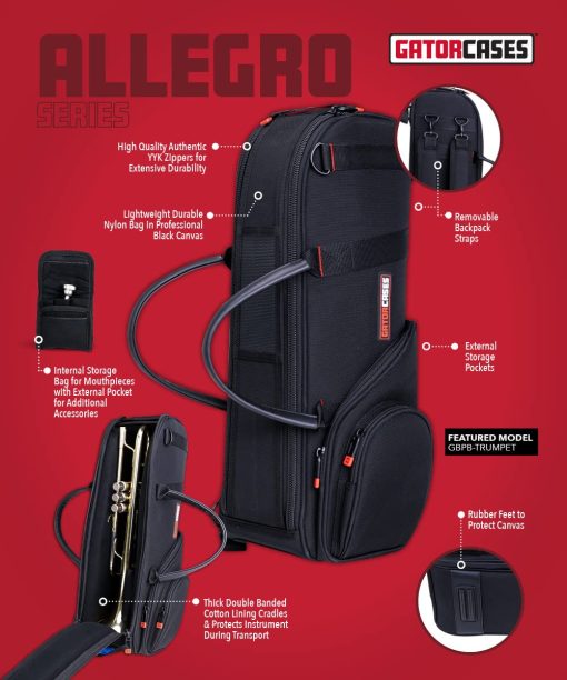 Estuche Gator Cases Allegro Series Pro para Saxofon Alto en Mi b (GBPB-ALTOSAX) - Imagen 6