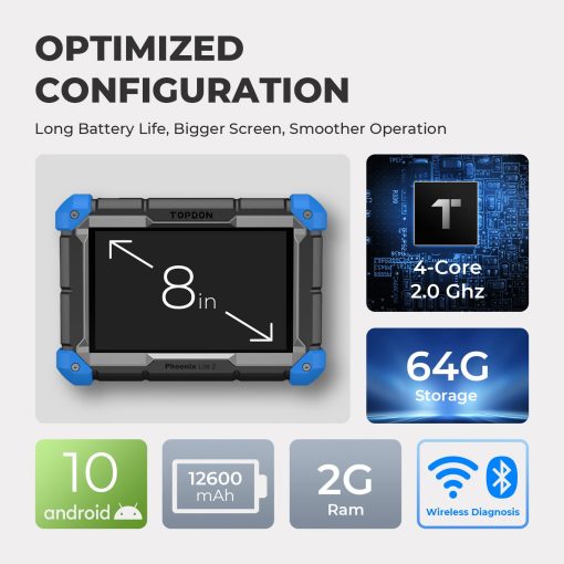TOPDON Phoenix Lite 2, Escaner de Diagnostico Automotriz Inalambrico, Codificacion de ECU, Actualizacion Gratuita de 2 Anos, Hasta 34 Servicios de Reinicio, Escaneo Completo de Sistemas, AutoAuth para FCA SGW - Imagen 7
