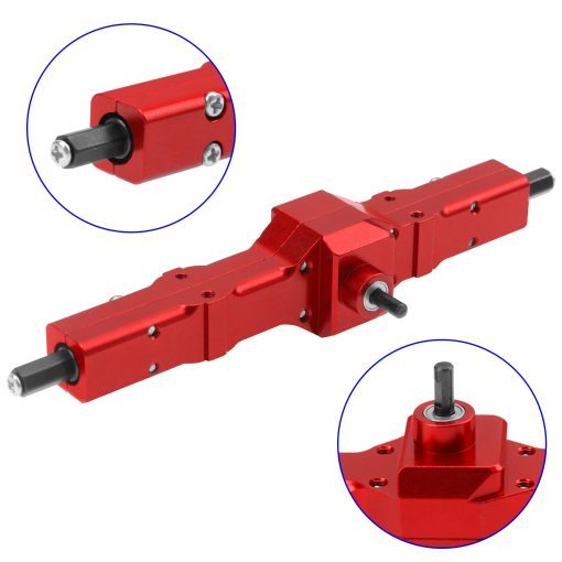 Vgoohobby Eje del Portal de Metal Frontal Trasero de Aleacion de Aluminio Compatible con WPL B14 B16 B24 B36 HengLong FeiYu JJRC 1/16 Coche RC (Rojo) - Imagen 6