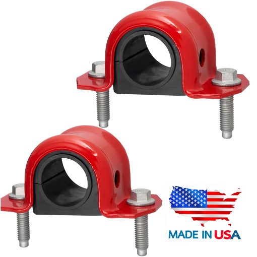 Kit de 6 PC para Enlace de Barra Estabilizadora Delantera + Kit de Soporte/Casquillo Extreme Codigo Rojo SE AJUSTA A Ram 1500 2WD 2002-2010, Ram 2500 3500 2WD 2003-2011, Casquillos Hechos en EE. UU. K7400 K7353 - Imagen 2