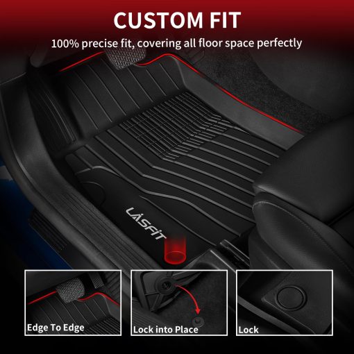 Tapetes LASFIT para Mercedes Benz 2020-2024 GLB 200 250 35 AMG, Forros de Coche de TPE para Todo Clima, Juego de 1ra y 2da Fila - Imagen 2