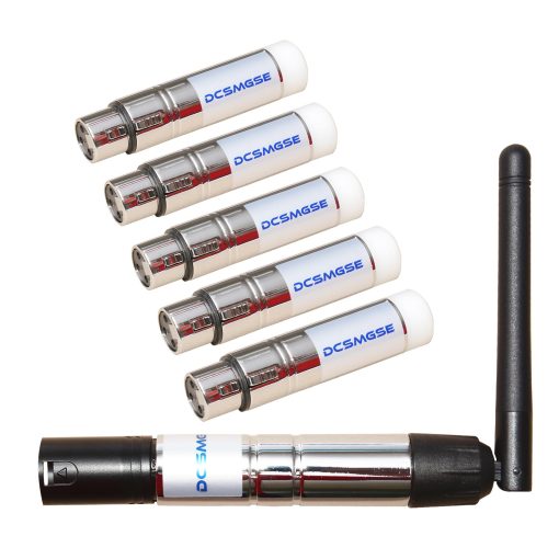 Control de Iluminacion para Escenario Dcsmgse DMX Inalambrico, 6PCS DMX512 DMX Dfi DJ 2.4G Inalambrico 5 Receptor & 1 Transmisor