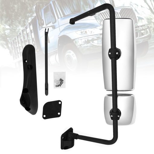Ensamblaje de Espejo Principal de Puerta Cromada P SEPEY para INTERNATIONAL 4300 con Brazo de Espejo Lateral para INTERNATIONAL 4400 7400 7600 8500 8600 Durastar Workstar Transtar Prostar Lonestar Truck (Lado Izquierdo)