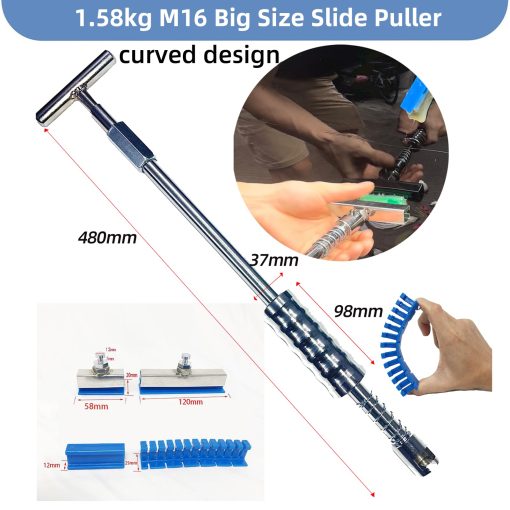 Juego de Herramientas de Reparacion de Abolladuras para Carro 159pcs NIUVOCY, Kit de Gran Tamano de Extractor Deslizante y Barras de Reparacion de Abolladuras, Elevador de Abolladuras de Carro sin Pintura Removedor de Granizo, un Juego Completo de Herramientas de Reparacion de Abolladuras para Taller de Reparacion de Autos Profesional - Imagen 7