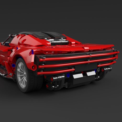 Set de coches de carreras ShupBear Creator Red Speed Champions MOC, modelo coleccionable para adultos, bloques de construccion 1208 piezas - Imagen 5
