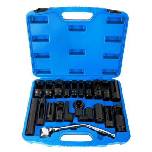 Set de 21pcs de Llaves para Sensores de Oxigeno y Sensor de Presion de Aceite, 6pt y 12pt, para Auto, Camioneta y Coche