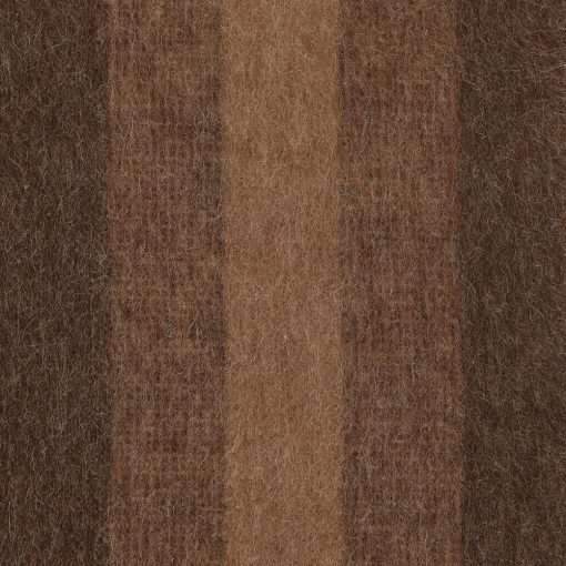 Manta de Lana de Alpaca Gruesa para Camping de Alta Resistencia para Interiores y Exteriores Tamano Twin con Diseno de Rayas (Marron/Camel, Tamano Twin) - Imagen 3