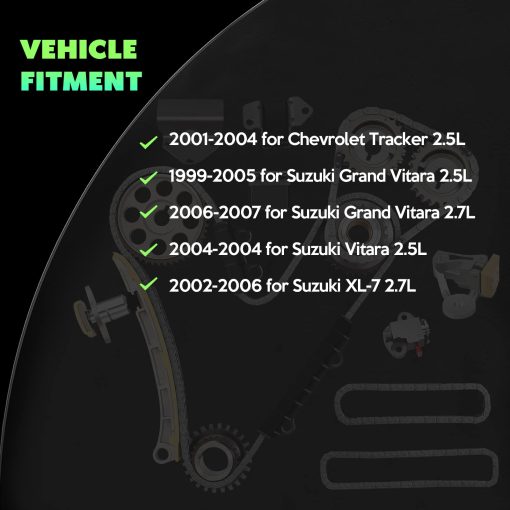Kit de Cadena de Tiempo SCITOO para Chevy Tracker 2001-2004 y Suzuki Grand Vitara XL-7 2.5L 2.7L TK8010M389 - Imagen 3