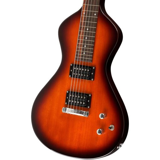 Guitarra Electro Hawaiian Junior Lap Steel de Asher - Color Tobacco Burst - ¡Con funda!