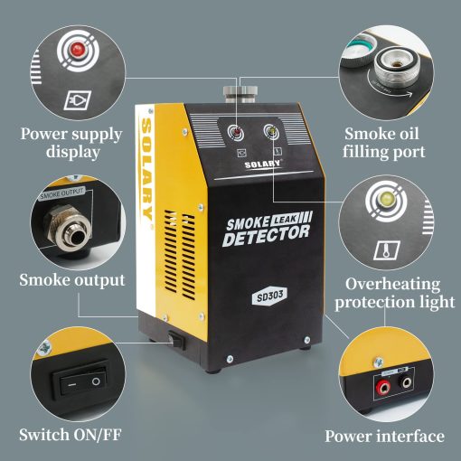 Maquina de Humo para Vehiculos Solary Auto, Detector de Fugas de Humo EVAP de 12V DC para Autos, Motocicletas, Barcos - Imagen 4